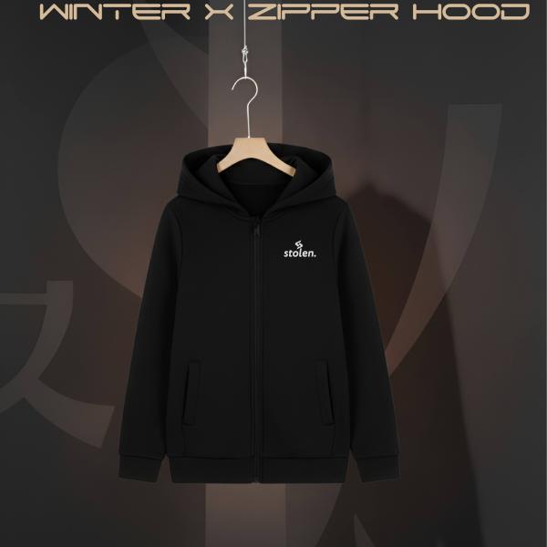 Zipper Hoodie - Black